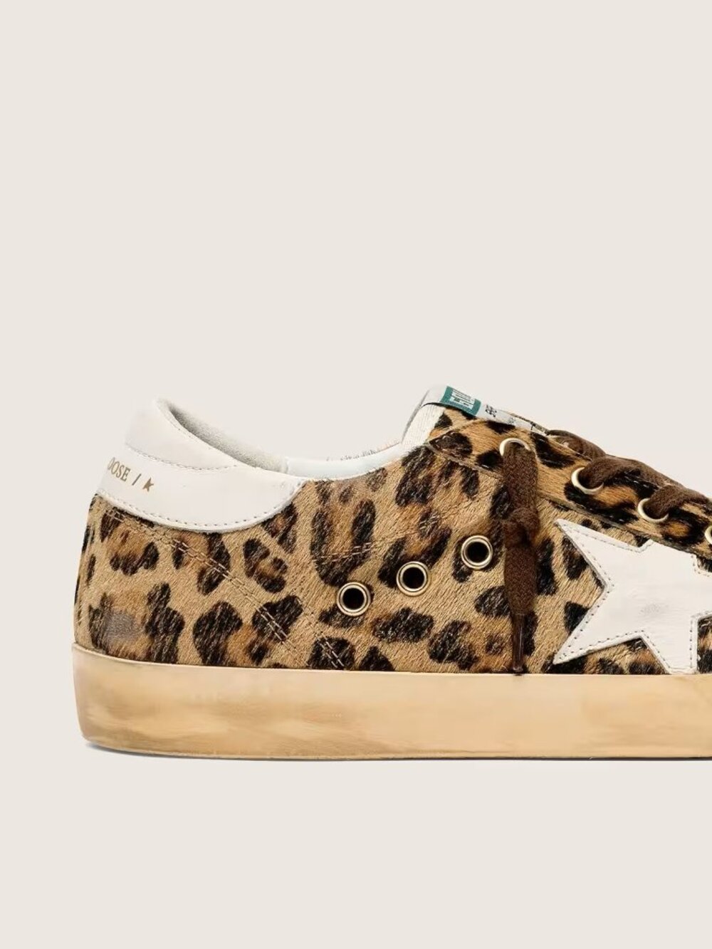 Golden Goose Women’s Super-Star in leopard-print pony skin Size 39 - Picture 4 of 16